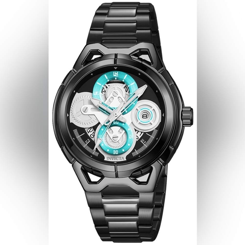 Sale today Invicta S1 Rally Men 44mm Metal Black/Light Blue
Dial Ax32 Quartz New